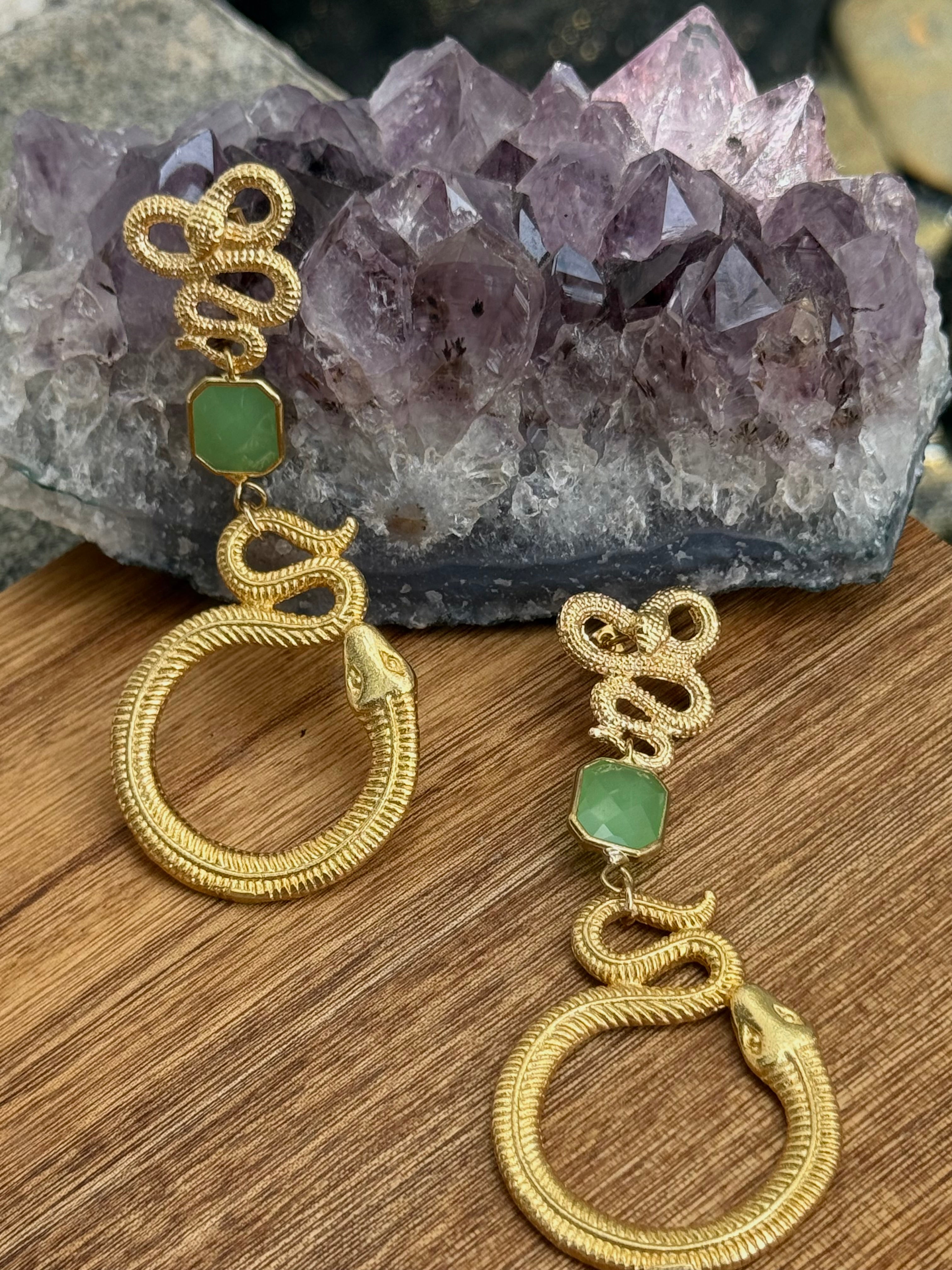 Aretes Doble Serpiente