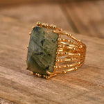 Anillo Garra con Piedras Naturales