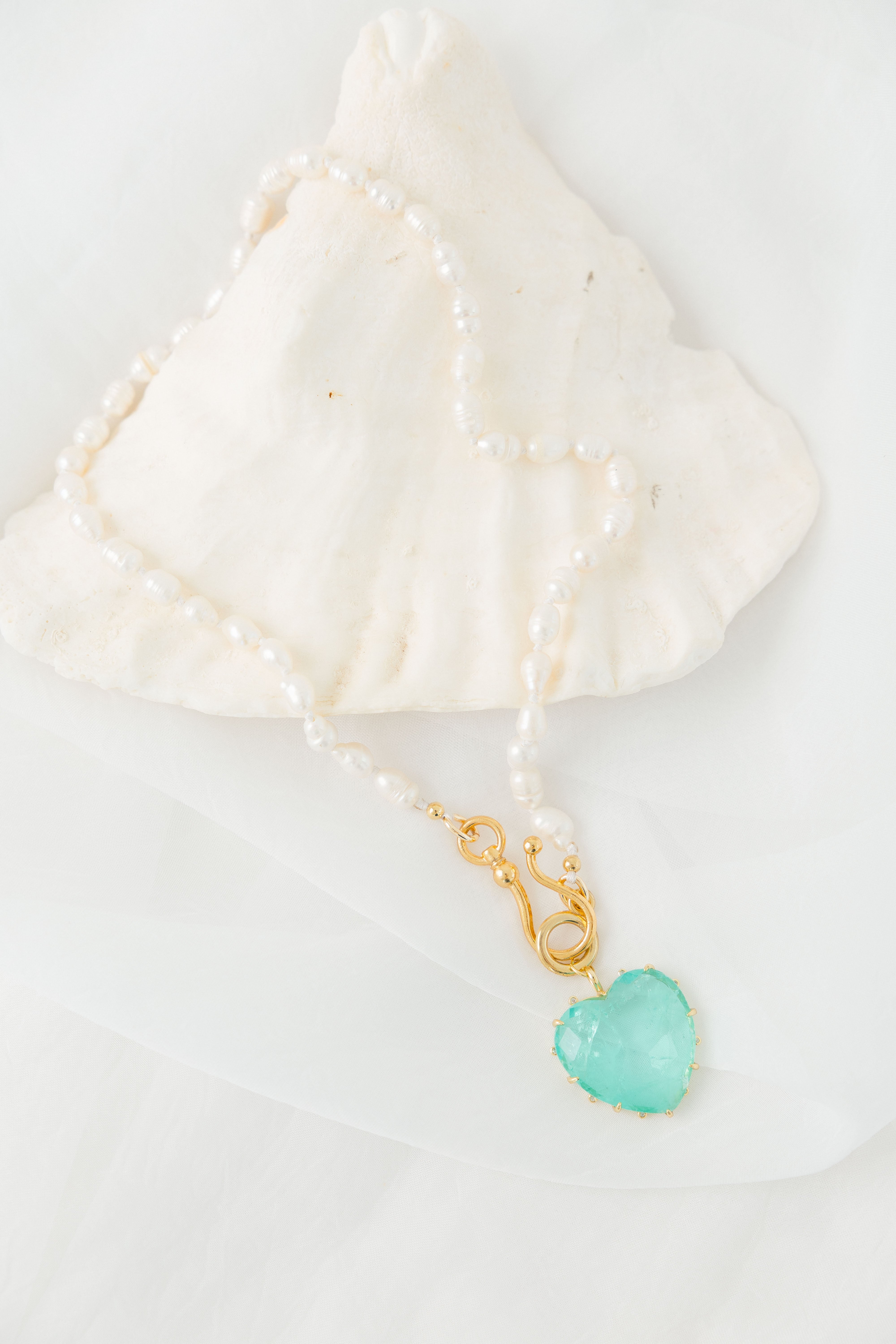 Collar de Perlas “Corazón Turmalina”