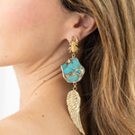 Aretes Amazonita Escarabajo