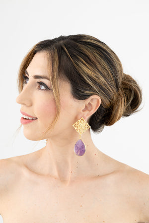 Aretes Nudo Amatista