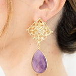 Aretes Nudo Amatista