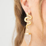 Aretes Serpiente Cuarzo