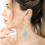 Aretes Serpiente Jade