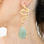 Aretes Serpiente Jade
