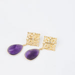 Aretes Nudo Amatista