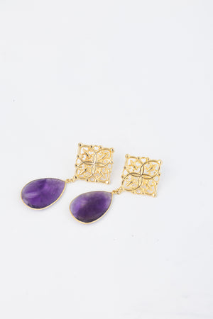 Aretes Nudo Amatista