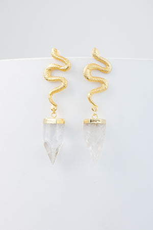 Aretes Serpiente Cuarzo