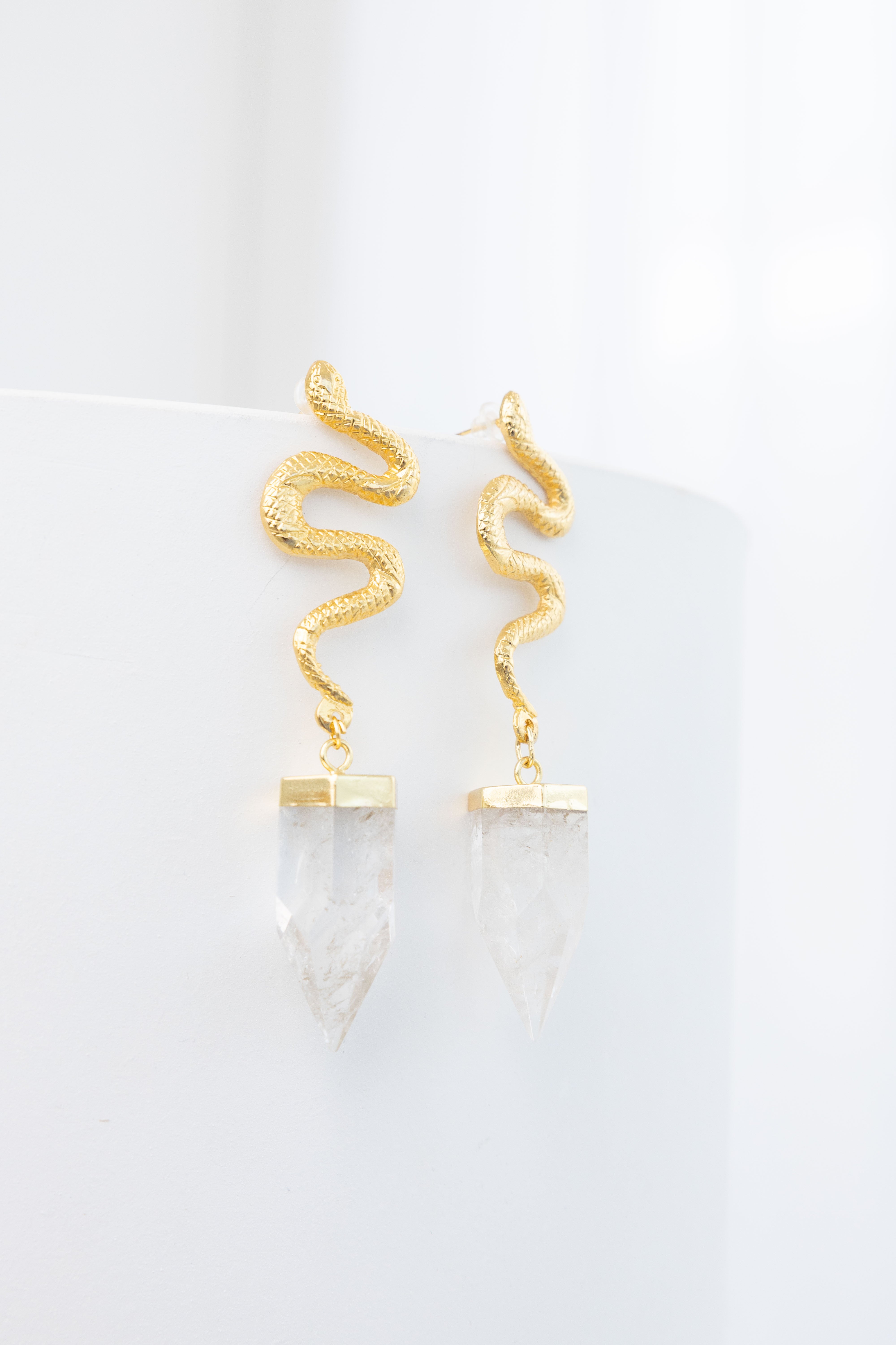 Aretes Serpiente Cuarzo