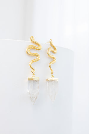 Aretes Serpiente Cuarzo