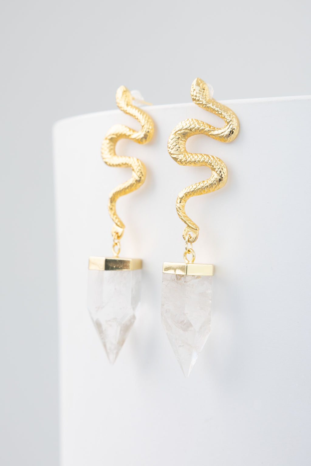 Aretes Serpiente Cuarzo