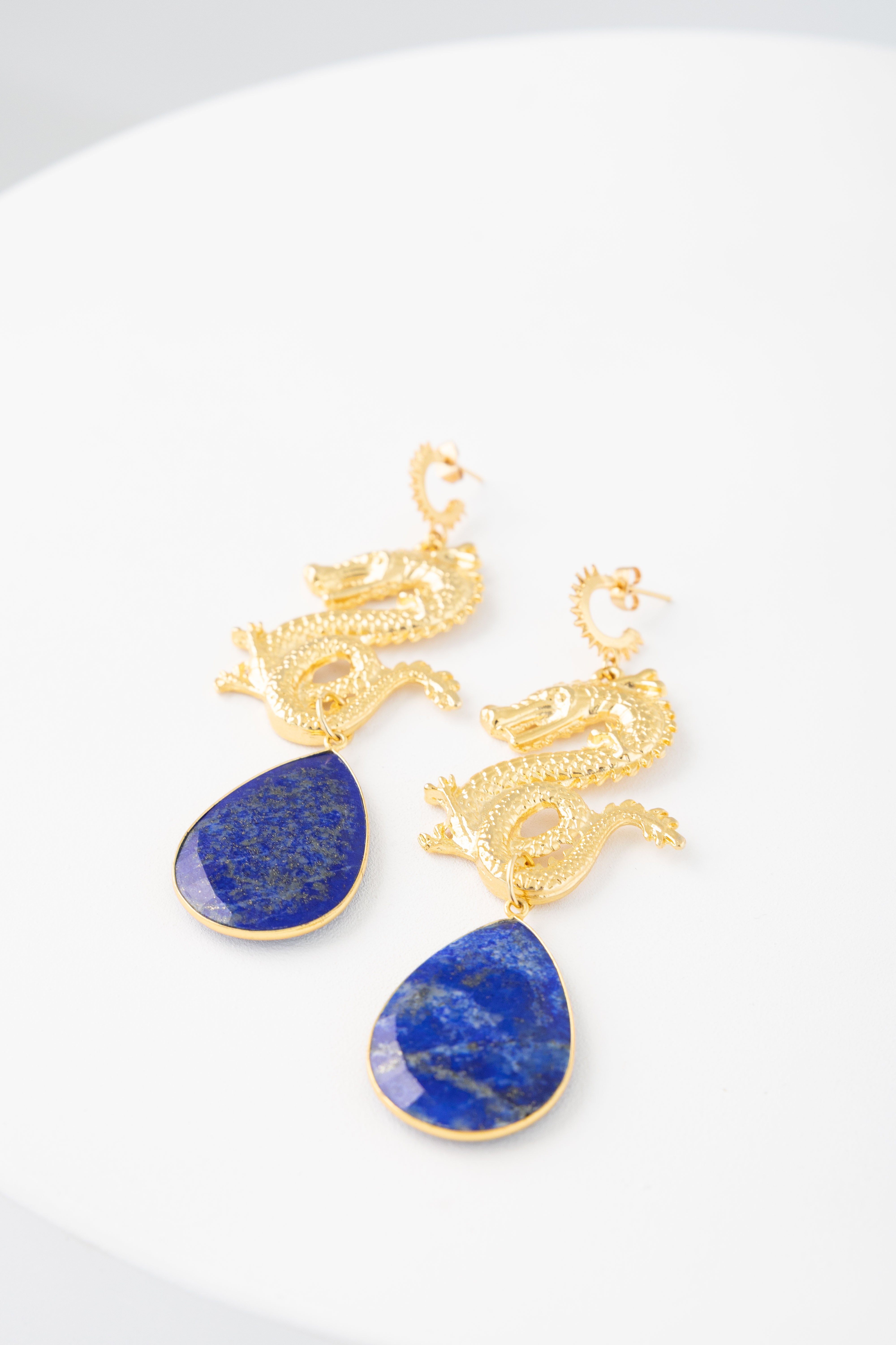 Aretes Dragon Lapislázuli