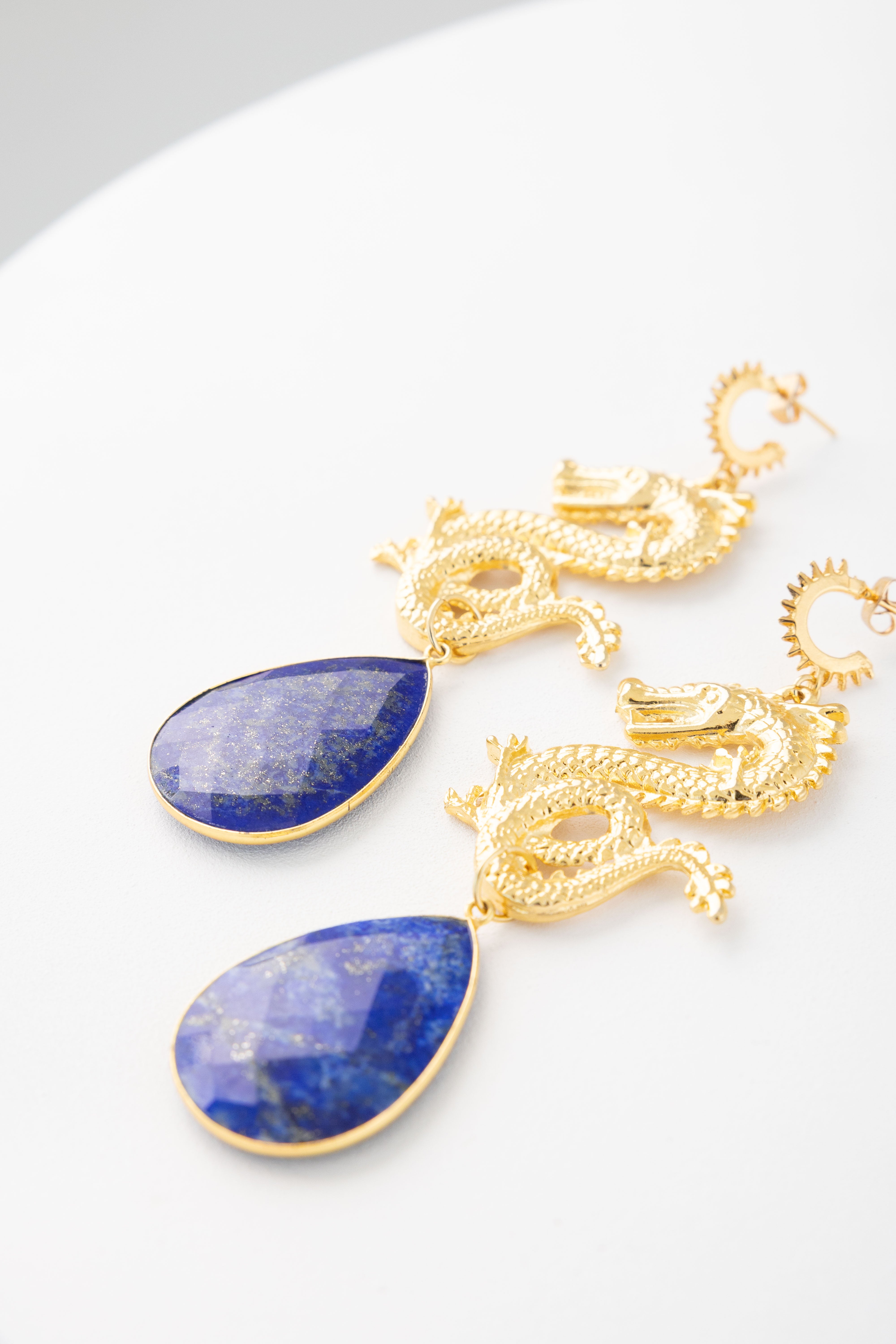 Aretes Dragon Lapislázuli