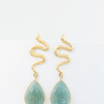 Aretes Serpiente Jade