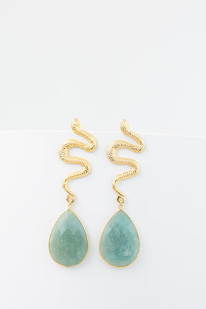 Aretes Serpiente Jade
