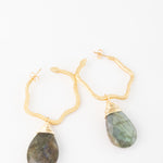 Aretes Serpientes Gota Labradorita
