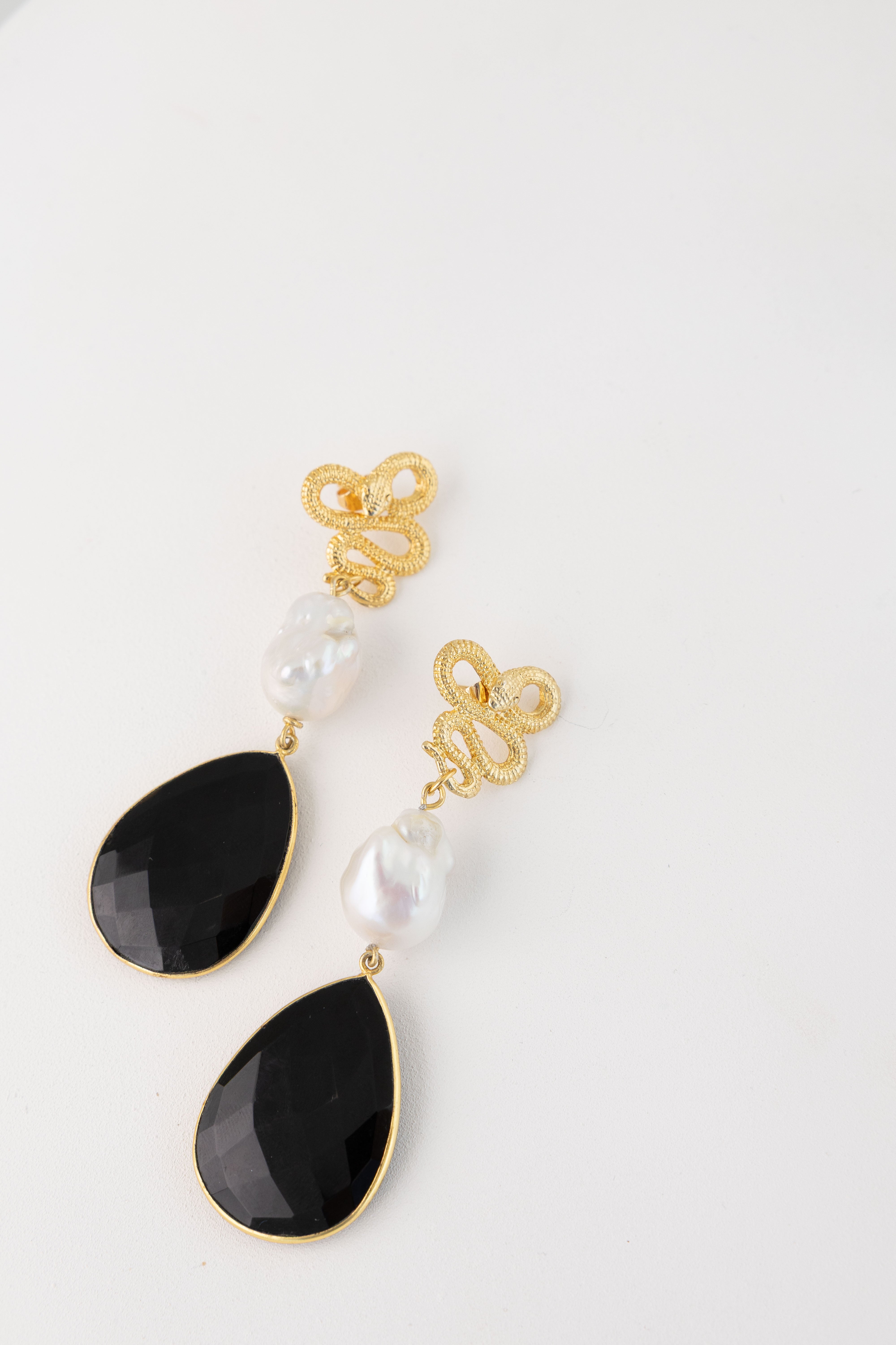 Aretes Serpiente Onix