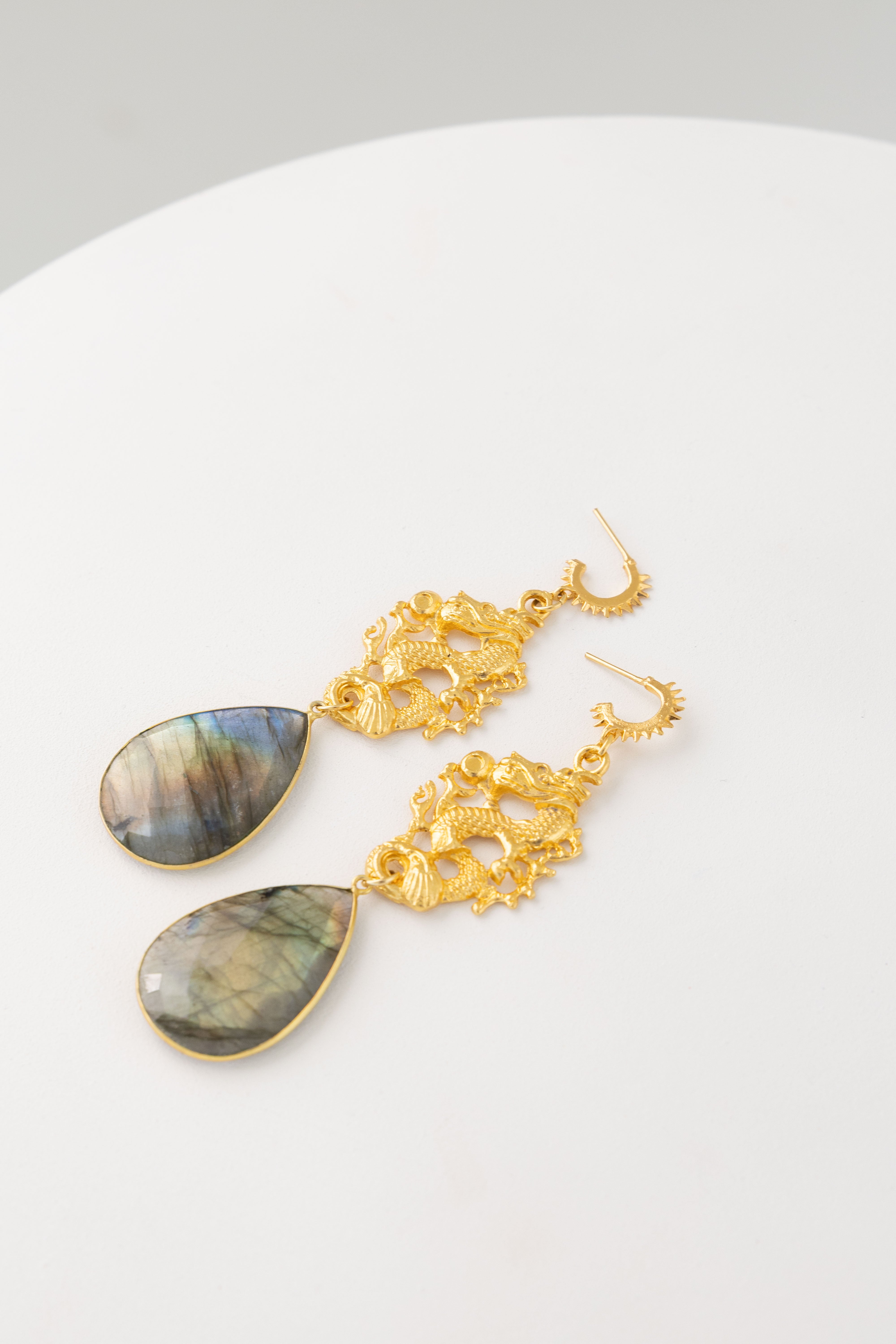 Aretes Dragon Labradorita