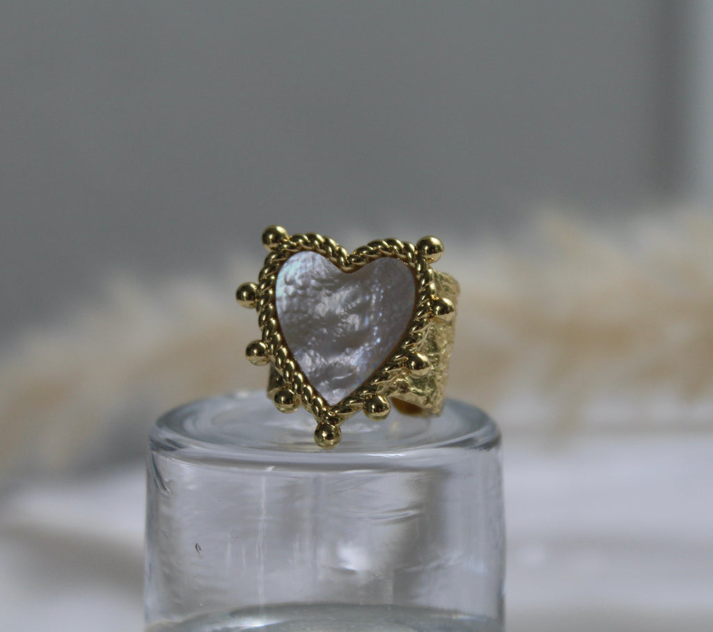 Anillo Corazón Nácar