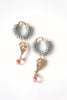 Aretes Hoja Cristales