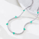 Collar tenis Turmalinas Mini Corazón
