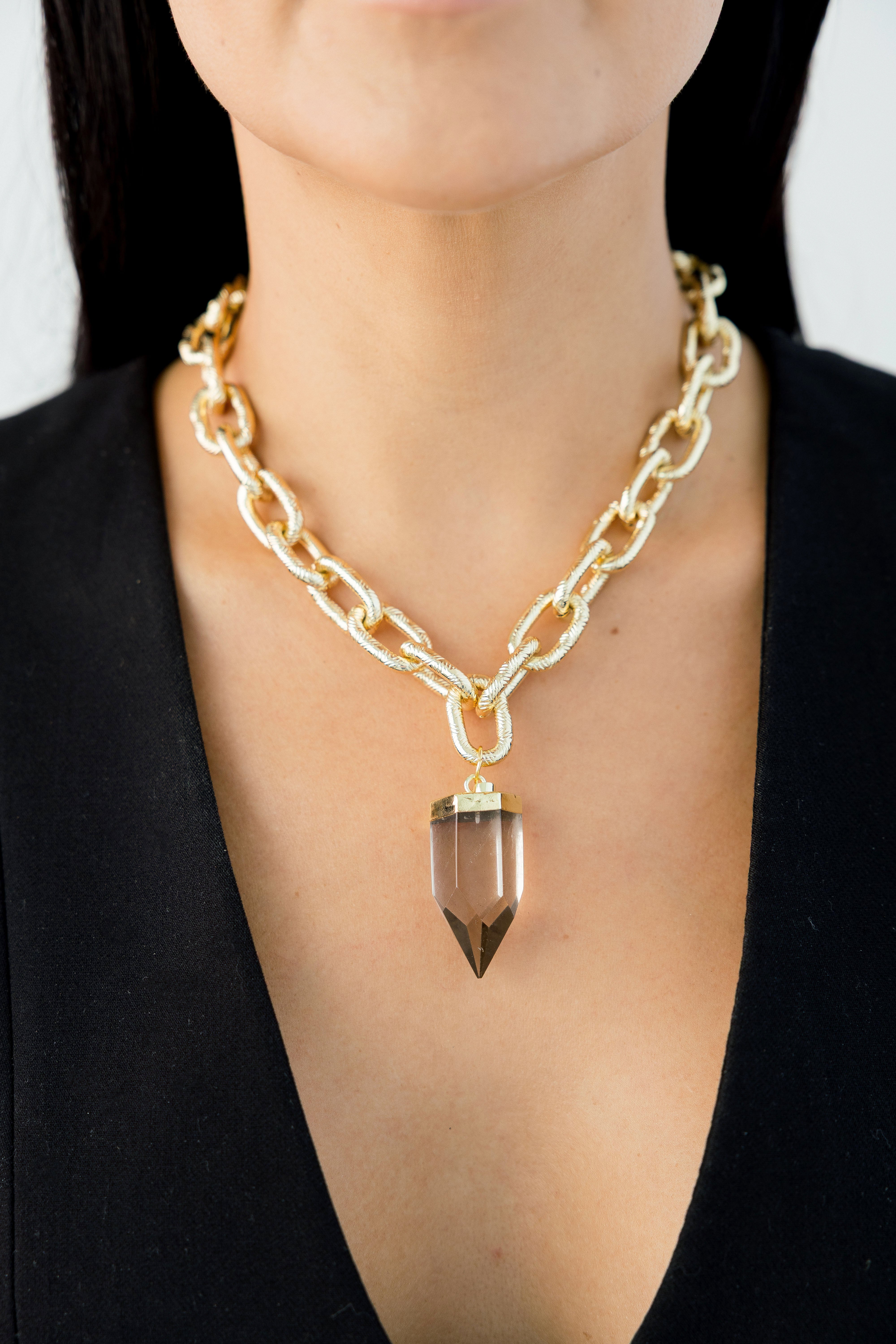 Collar Cuarzo Ahumado
