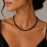 Collar Tennis Moissanita Negra