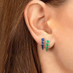 Aretes Mini esmeraldas
