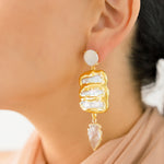 Aretes “Perla Flecha Sagrada”