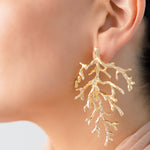 Aretes “Coral Dorado”