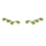 Ear Cuff Gota Esmeralda