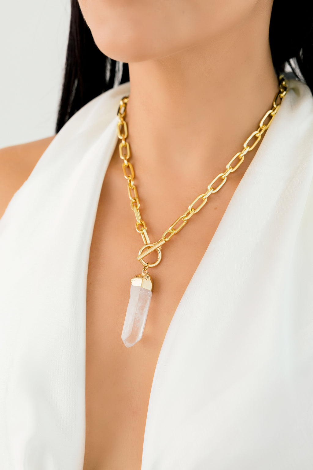 Collar Cuarzo Biselado