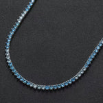 Collar Tenis Cristales Celestes y Azul