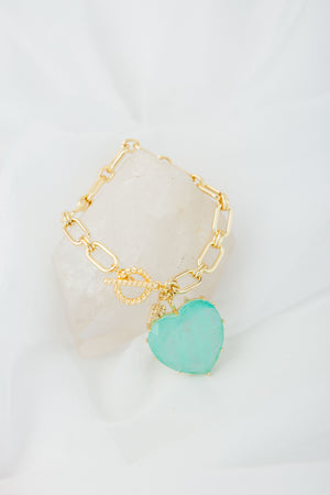 Pulsera Corazon Turmalina