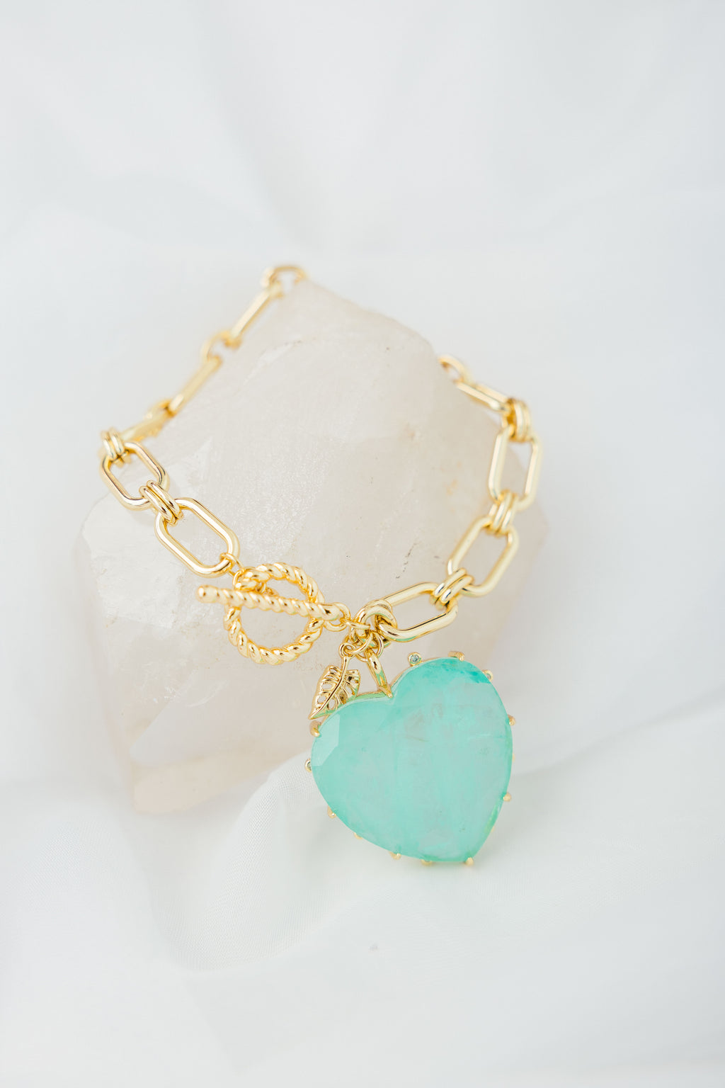 Pulsera Corazon Turmalina