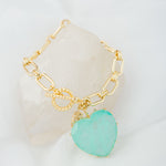Pulsera Corazon Turmalina