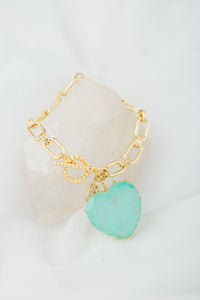 Pulsera Corazon Turmalina
