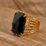 Anillo Garra con Piedras Naturales