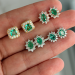 Aretes Flor de Esmeralda M1