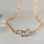 Collar 2 Diamantes Moissionita