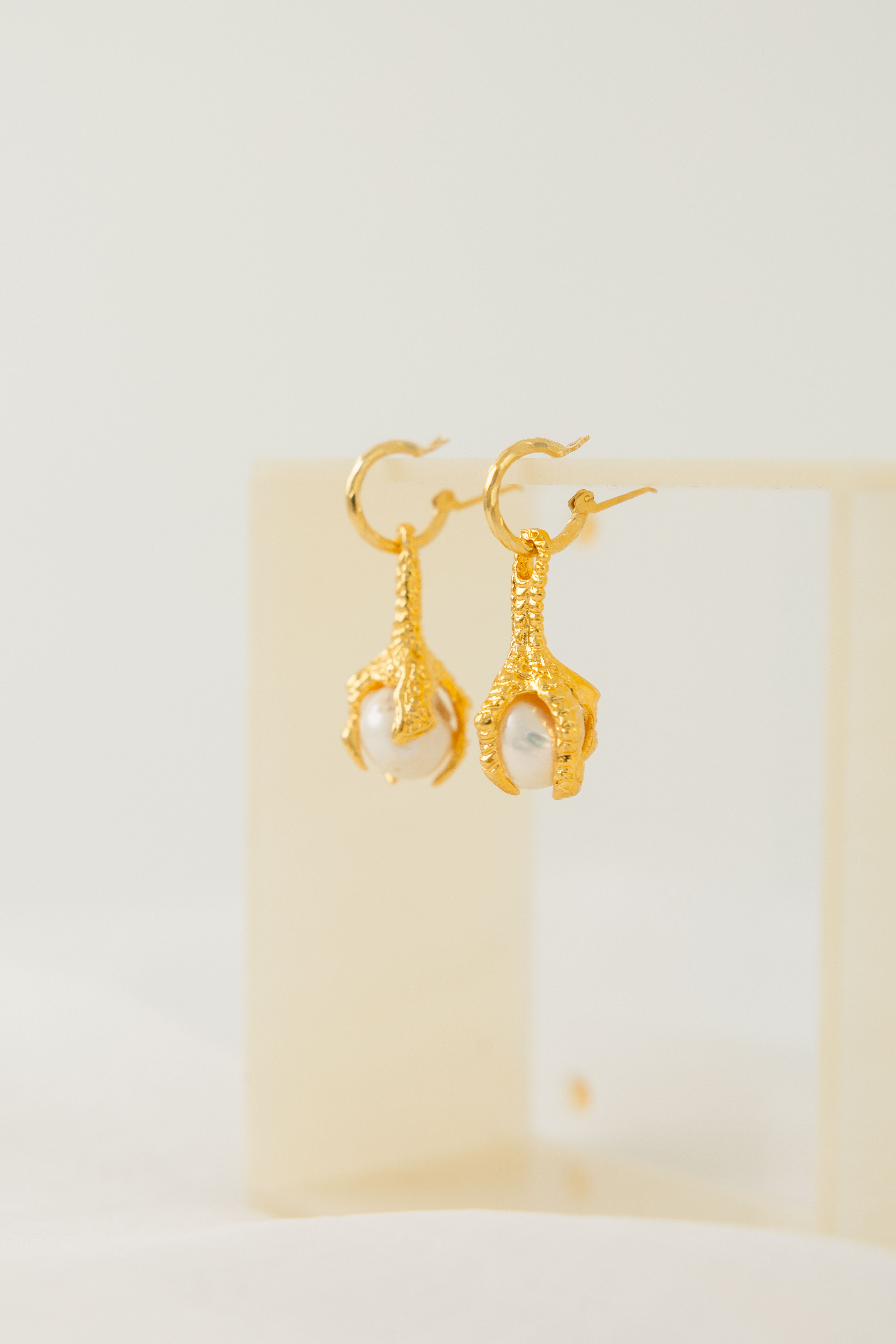 Aretes Garra Perla Cultivada