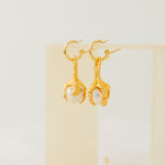 Aretes Garra Perla Cultivada