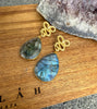 Aretes serpiente labradorita