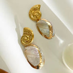 Aretes Caracol Concha Nácar