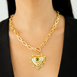Collar Corazón Ojo Verde