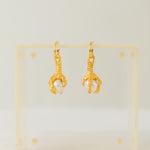 Aretes Garra Perla Cultivada