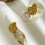 Aretes Caracol Concha Nácar