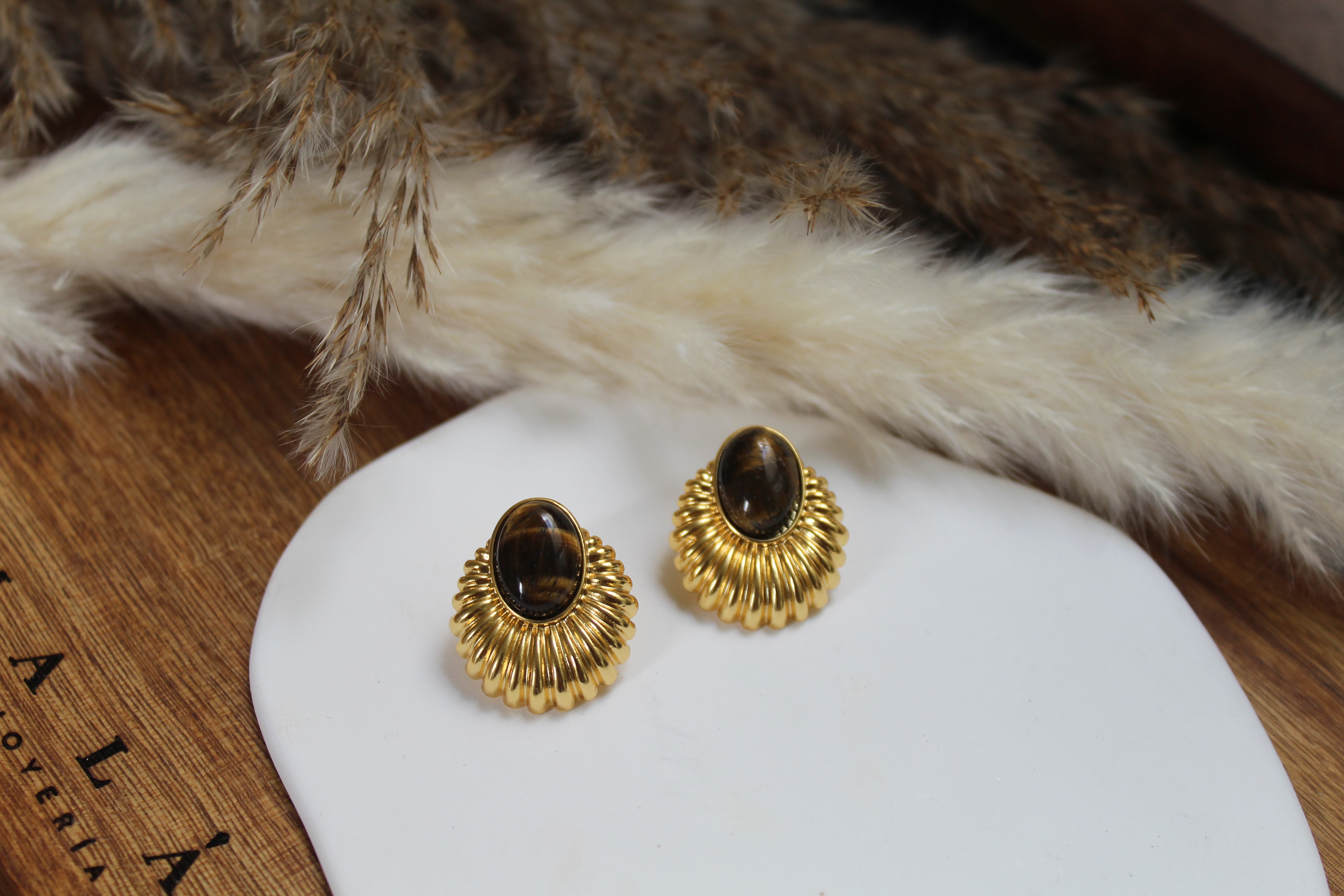 Aretes Ojo de Tigre