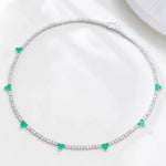 Collar tenis Turmalinas Mini Corazón