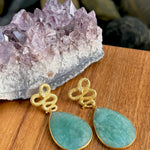 Aretes Serpiente Broquel Jade